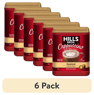 #ad 6 pack Hills Bros. Instant Cappuccino Mix Hazelnut 14 oz Pack of 1 $20.94