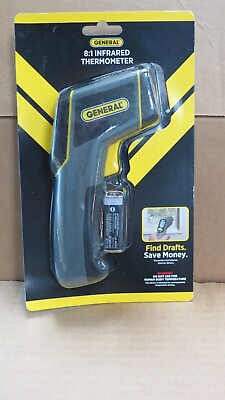 #ad GENERAL Laser Temperature IRT 207 Infrared Thermometer 8:1 Home Draft Detection $17.99