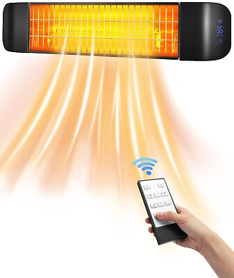 #ad Infrared Wall Mounted Electric Space Heater Remote Control 1500W Outdoor Indoor $90.79