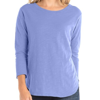 #ad FRESH PRODUCE Large PERI BLUE Jersey Catalina 3 4 Sleeve Top $55 NWT New L $38.50