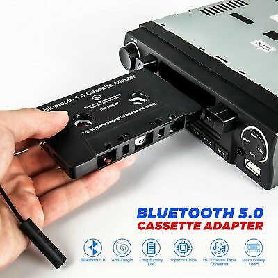 #ad Bluetooth 5.0 Car Audio Stereo Sound Cassette Tape Adapter MP3 Hands Free Aux $9.99