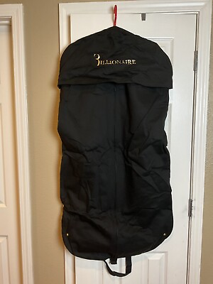 #ad Gold Billionaire Garment Bag Black Clothes Travel With Handle 48quot;x25quot; $32.00