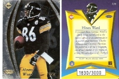 #ad 1998 Collectors Edge Masters Hines Ward RC #3000 Pittsburgh Steelers Lot Georgia $14.95