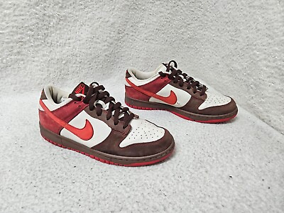 #ad 2006 Nike Drunk Low Women Sneakers 11 Birch Atomic Red Chocolate 308608 261 M9.5 $166.49