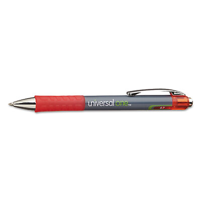 #ad UNIVERSAL Roller Ball Retractable Gel Pen Red Ink Medium Dozen 39712 $11.70