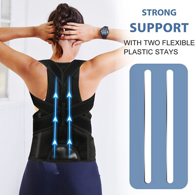 #ad Back Brace For Men lower Back Reduce Upper Lower Back Pain Keep Back Straight $18.68