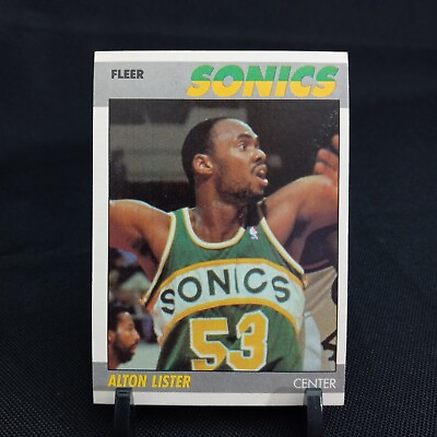 #ad Alton Lister 1987 Fleer #64 Basketball Card Seattle NBA SuperSonics 1A349 $7.18