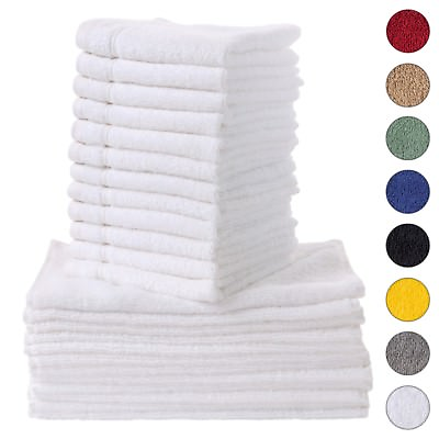 #ad NEW WHITE Color ULTRA SUPER SOFT LUXURY PURE TURKISH 100% COTTON WASHCLOTHS $14.99