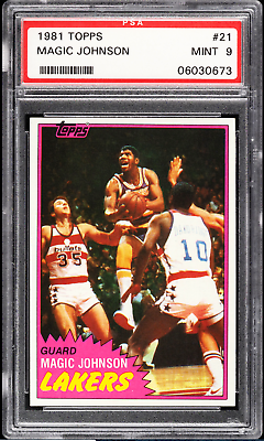 #ad 1981 Topps Magic Johnson Solo Rookie Card RC #21 PSA 9 Mint Basketball Cards $799.99