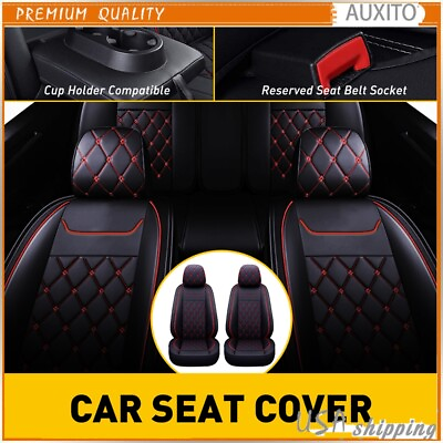 #ad US Car Seat Covers PU Leather 2007 2021 For Silverado Chevrolet GMC Sierra 1500 $132.99