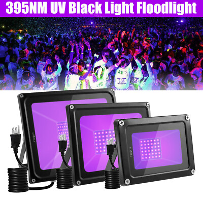 #ad 30W 100W Black Light Flood Light Bar UV LED Stage Blacklight Party DJ Halloween $15.99