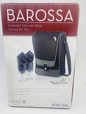 #ad Picnic Time Barossa Insulated Wine Tote With Service For Two. New In Box $12.00