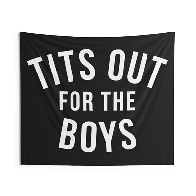 #ad Tits Out Wall Tapestry Gym Decor Large Motivational Fitness $93.00