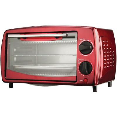 #ad Brentwood Appliances TS 345R 4 Slice Toaster Oven and Broiler Red $60.94