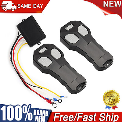 #ad 2x Wireless Winch Remote Control Kit DC12V Switch Handset for Jeep ATV SUV Truck $18.59