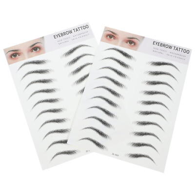 #ad 2 Pcs Brow Shaper Makeup Eyebrow Transfer Tool 3d Stickers Tools $6.65