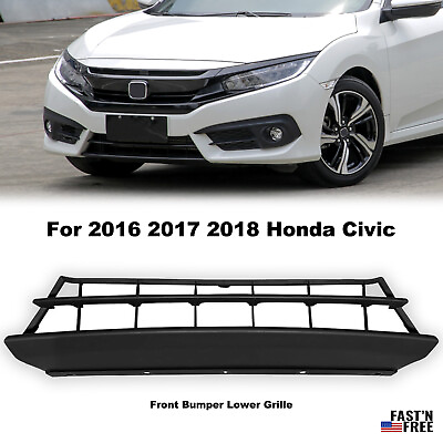 #ad For 2016 2017 2018 Honda Civic Sedan Front Bumper Insert Lower Grille Grill New $30.40
