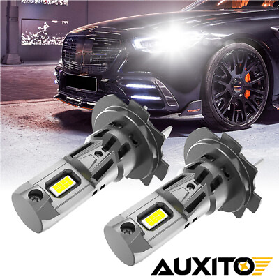 #ad 2X AUXITO H7 LED Headlight Bulb Kit High Low Beam 6500K Super White 22000LM 120W $28.99