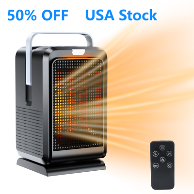 #ad 1000W Portable Electric Space Heater Garage Hot Air Fan for Indoor Large Room $19.99