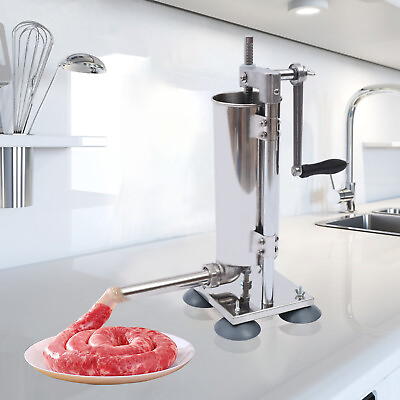 #ad Vertical Hand crank Sausage Maker Stuffer Filler Meat Machine Detachable $55.00