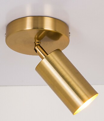 #ad UL Listed Single Bulb Track Light Gold Finish LED Bulbs TL353A $28.00
