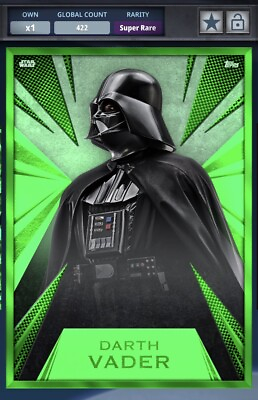 #ad Topps Star Wars Card Trader 24 Darth Vader SR Radiant Chrome Green DIGITAL C $3.00