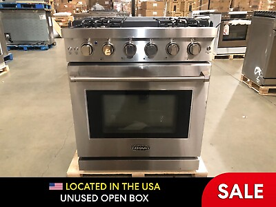 30 in. Gas Range 5 Burners Stainless Steel OPEN BOX COSMETIC IMPERFECTIONS $899.99