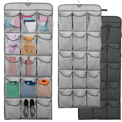#ad 30Pocket Shoe Holder Organiser Double Side Hanging Shelf Closet Rack Storage .u $19.09