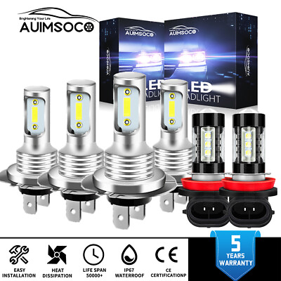 #ad For Hyundai Sonata 2011 2012 2013 2014 LED Headlight Bulbs Fog Light Combo Kit $35.99