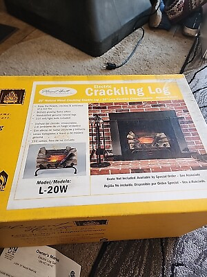 #ad Pleasant Hearth Electric Fireplace Fake Wood Logs Crackling Light L 20W $50.00