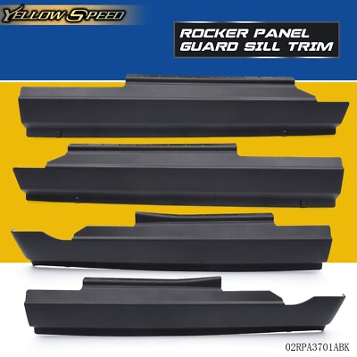 #ad Rocker Panel Protector Guard Cover Trim Fit For 2009 2018 Dodge Ram Crew Cab $40.04