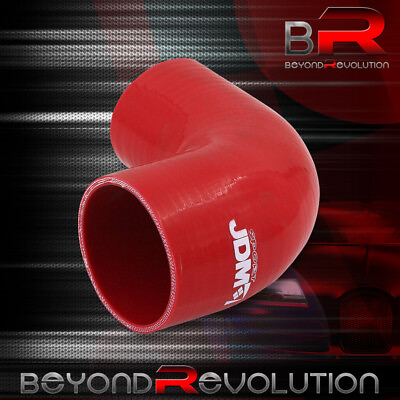 #ad 2.5quot; To 3quot; 90° Angle Silicone Coupler Turbo Charger Intercooler Intake Pipe Red $14.99