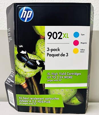 #ad New Genuine HP 902XL Color 3PK Ink Cartridges Box OfficeJet Pro 6954 6968 $32.75