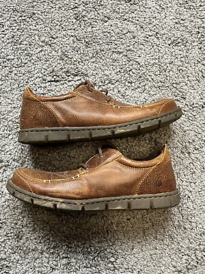 #ad BORN Shoes Joel Brown Leather Lace Up Mens 12 Casual Loafer $19.99