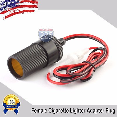 #ad 24quot; Female Car Lighter Socket Plug Connector Cable 12 24V DC 5A Fuse $9.99