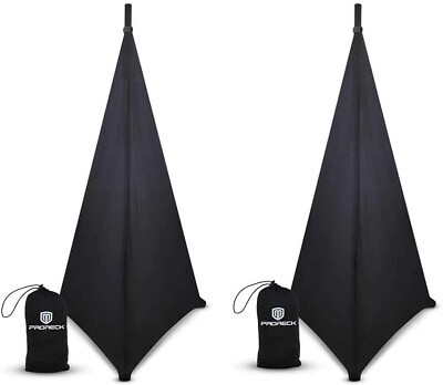 #ad PRORECK Speaker Stand Cover Tripod Stand Skirt Skrim 360 Degree Cover Black x 2 $24.99