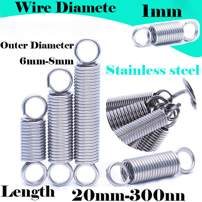 #ad Double Coil L Shaped Tension Spring Double Closed Loop Spring Stainless Steel $2.80