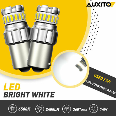 #ad Pair 1156 BA15S R5W 382 23 COB LED White Car Turn Signal Reverse Light Bulbs 12V $12.08
