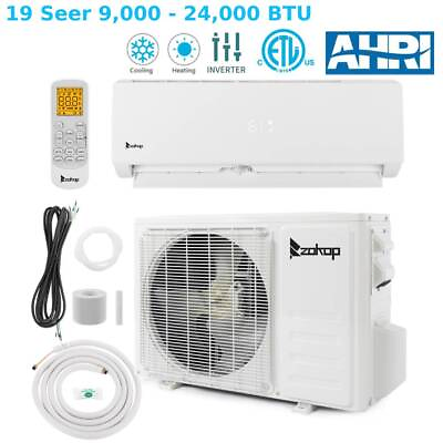 #ad Zokop 9000 18000 BTU Split AC Heating System 19SEER Air Conditioner Inverter $505.99