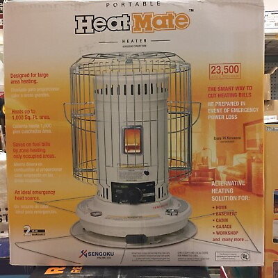 #ad Sengoku HMC 23K HeatMate 23500 Btu h 1000 sq ft Radiant Kerosene Heater $180.39