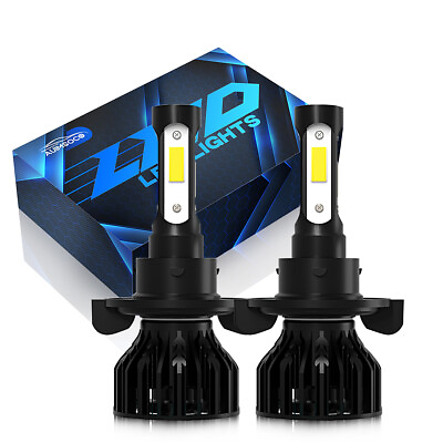 #ad Fit For Jeep Wrangler 2010 2020 2021 COB LED Headlight Hi Lo Beam Light 2x Bulbs $26.99