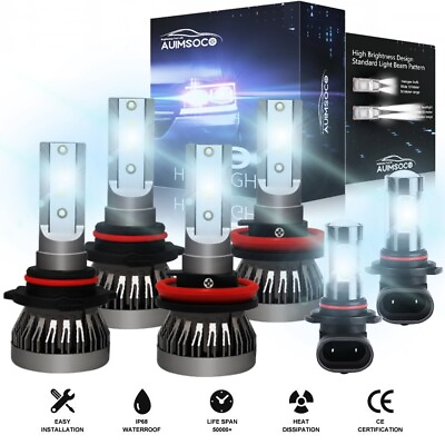 #ad LED Headlight 6*Bulbs Fog Light For Dodge Ram 1500 2500 3500 4500 5500 2009 2017 $39.99