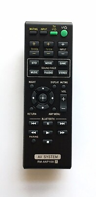 #ad New Sony Replacement AV SYSTEM Remote RM ANP109 For SA CT260 SA CT260H $10.70
