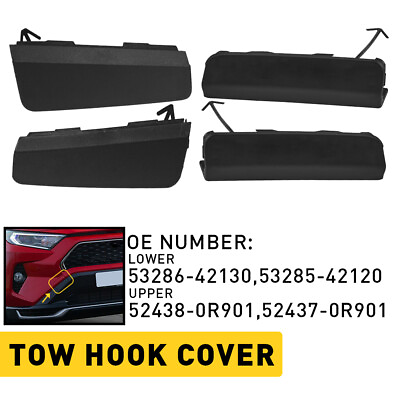 #ad For 21 20 22 2019 Tow Hook 2023 Toyota Front Bumper Eye Cover Cap Set of 4 $19.99