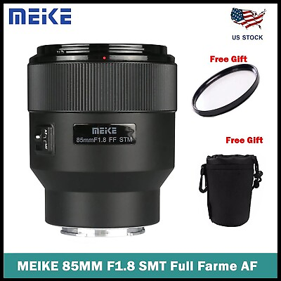 #ad Meike 85mm F1.8 Full Frame AF STM Lens for Sony E Mount A7 A7R A74 A7R4 A7III $185.00