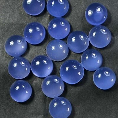 #ad Chalcedony Round Cabochon Blue Green Black Natural Gemstone Lots $9.99