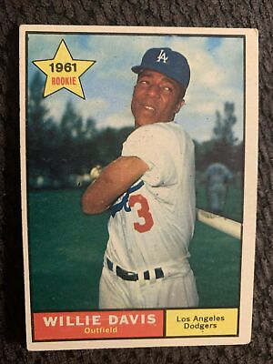 #ad Set Break 1961 Topps Vintage Baseball VG EX #506 Willie Davis Rookie Card RC $4.35