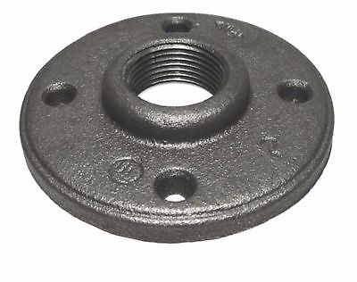 #ad 1 1 2quot; BLACK MALLEABLE IRON FLOOR FLANGE FITTING PIPE PLUMBING $9.99