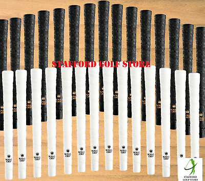 #ad Royal Grip V Sand Wrap Golf Grips STANDARD Black amp; White .580 .600 Round Ribbed $43.00