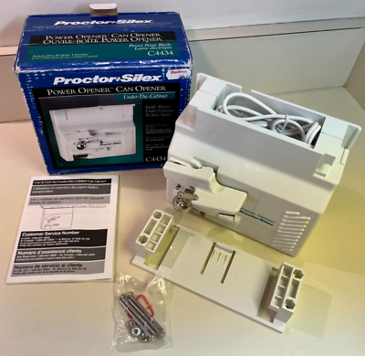 #ad Proctor Silex Power Opener Can Opener Under Cabinet Space Saver C4434 VIDEO $59.95